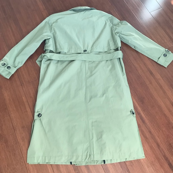 Zara Trafaluc Olive Green Detective Trench Coat Size Small - Picture 3 of 7